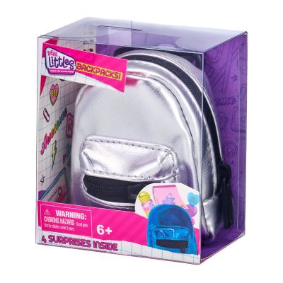 Мини раница с 4 изненади, Real Littles, S3, Сребърна