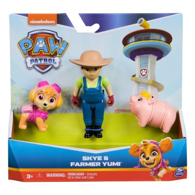 Комплект фигурка и 2 животинчета, Paw Patrol, Skye и Farmer Yumi, 20148173