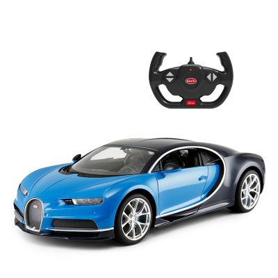 Кола с дистанционно управление, Rastar, Bugatti Chiron, 1:14, Син