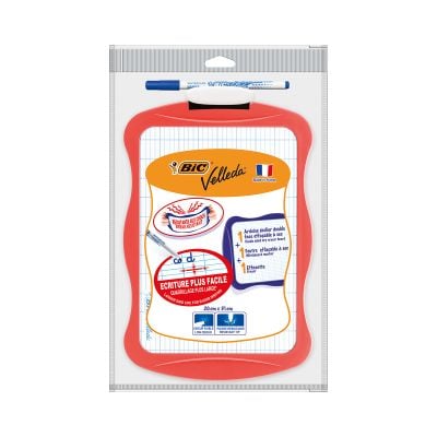Дъска за писане Velleda Bic, 20 x 31 см, Червена