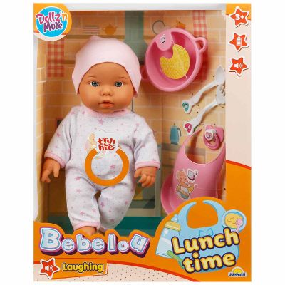 Кукла Bebelou, Време за обяд, Dollz And More, Розов, 35 см