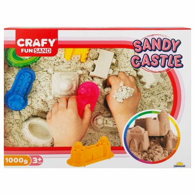 Комплект моделиращ пясък, Crafy Fun Sand, Sany Castle, 10 части, 1кг