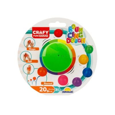 Цветен пластилин, Crafy, Зелен, 20гр