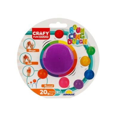 Цветен пластилин, Crafy, Лилав, 20гр
