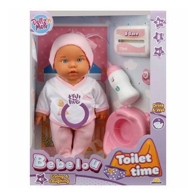 Кукла бебе Bebelou, Dollzn More, Toilet Time, 35 см, розово
