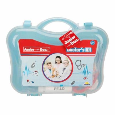 Комплект за игра в чантичка, Junior Doc, Докторски комплект, Син