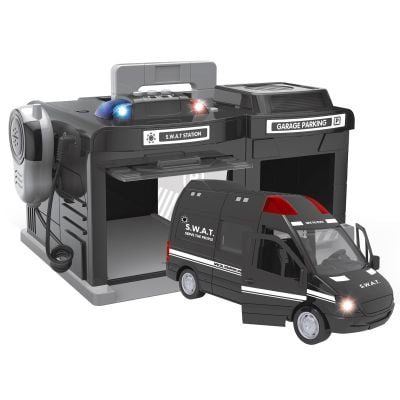 S00003872_002w 8680863038727 Set de joaca cu garaj si masina de politie, Maxx Wheels, 1:32