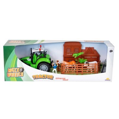 Комплект за игра трактор и мини ферма, Maxx Wheels, Farmer Toys