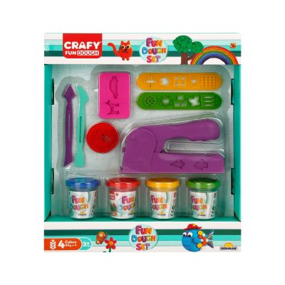 Комплект 11 части за дизайн с пластилин, Crafy, 200 гр
