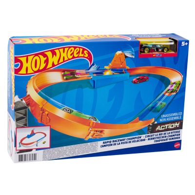 Комплект за игра Писта с препятствия Hot Wheels, Rapid Raceway Champion GJM75