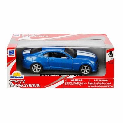 Метален автомобил, New Ray,  Chevrolet Camaro SS, Син, 1:32