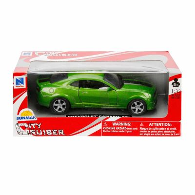 Метален автомобил, New Ray, Chevrolet Camaro SS, Зелен, 1:32