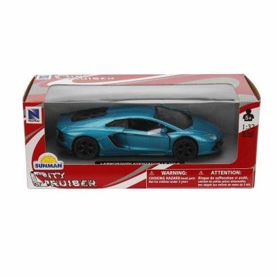 Метален спортен автомобил, New Ray, City Cruiser, Lamborghini Aventador LP700-4, Blue, 1:32, Син