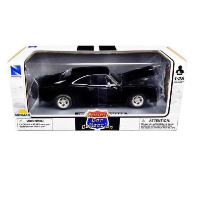 Метален автомобил, New Ray, 1969 Dodge Charger, 1:25, Черен