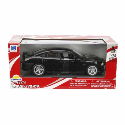 Метален автомобил, New Ray, Dodge Charger, 1:24, Черен