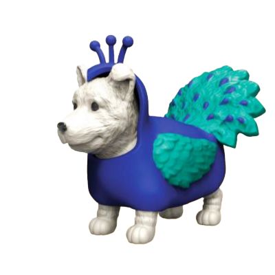 Мини фигурка, Dress Your Puppy, Swiss Shepherd в костюм на паун, S2