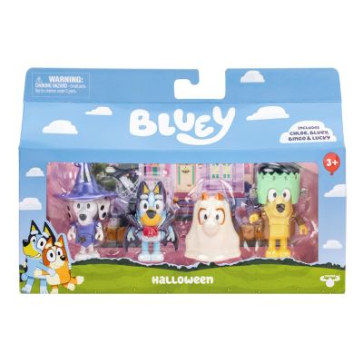 Комплект за игра с 4 фигурки, Bluey, Halloween