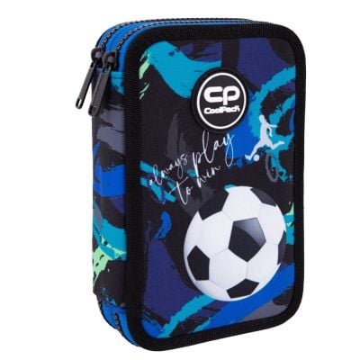 Оборудван несесер с 2 отделения, Coolpack, Jumper 2, Football, Син