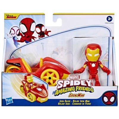 Фигурка с превозно средство, Spidey and his Amazing Friends, Iron Man и Iron Racer, F3992