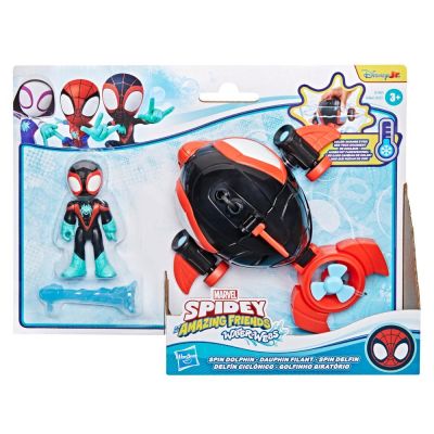 Фигурка с превозно средство, Spidey and his Amazing Friends, Water-Webs Spin Dolphin, G1465