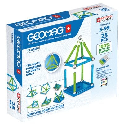Игра с магнитна конструкция Geomag Classic Recycled, 25 части
