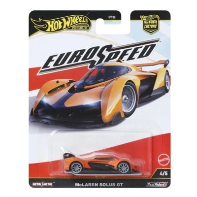 Метална количка , Hot Wheels Premium, Car Culture, EuroSpeed, McLaren Solus GT, JBK78