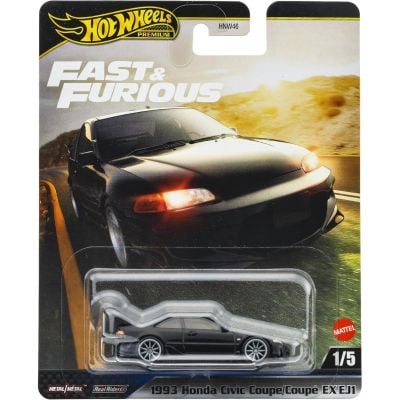 Количка Fast and Furious, Hot Wheels, 1993 Honda Civic Coupe EX EJ1, JBL90