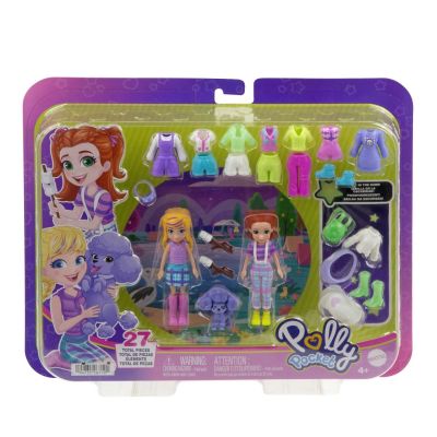 Комплект 2 кукли с дрехи и аксесоари, Polly Pocket, JCB23