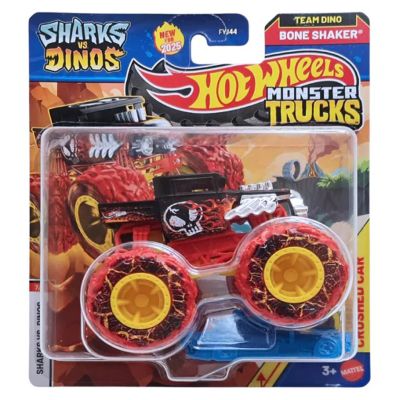 Количка Hot Wheels, Monster Truck, Shark vs Dinos, Bone Shaker, JCD91