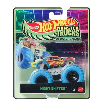 Количка Hot Wheels, Monster Truck, Glow In The Dark, Night Shifter, JCG71