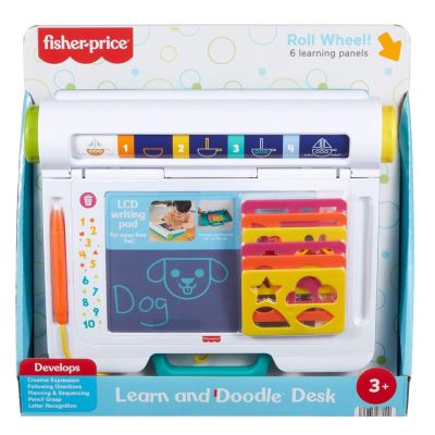 Таблет LCD за писане и рисуване, Fisher Price, Learn & Doodle Desk, JDL70