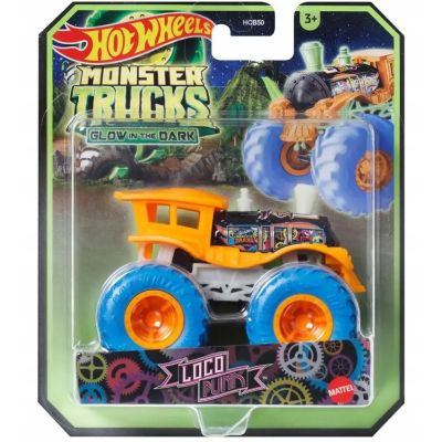 Количка Hot Wheels, Monster Truck, Glow In The Dark, Loco Punk, JFX20