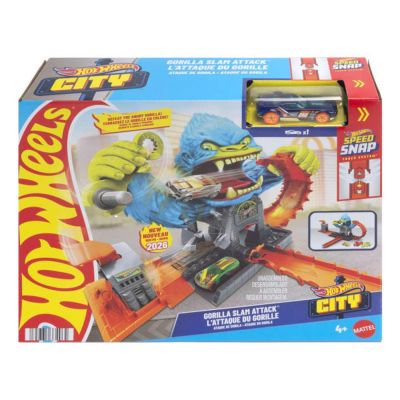 Комплект за игра с количка, Hot Wheels City, Gorilla Slam Attack, JHL92