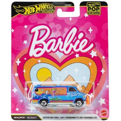 Метална количка, Hot Wheels Premium, Pop Culture, Barbie, Custom GMC Panel Van, JHW98