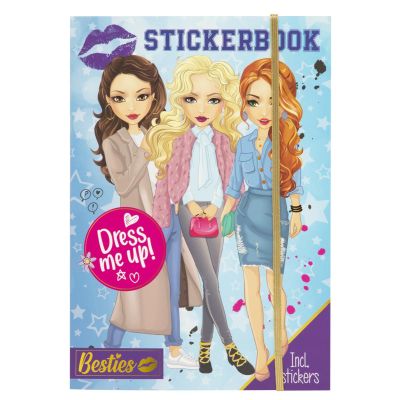 Книжка със стикери Grafix, Bestie, Dress me up, A4