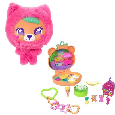 Комплект за игра с кукла Polly Pocket, Plushie Bear Compact, JKC79