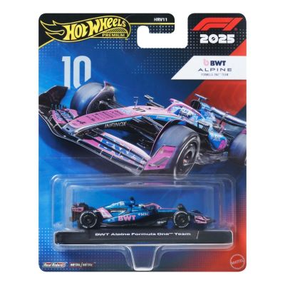 Метална състезателна количка, Hot Wheels, BWT Alpine 2025, Formula 1 Team 10, JKD82