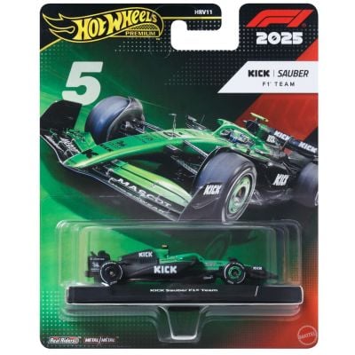Метална състезателна количка, Hot Wheels, Kick Sauber 2025, Formula 1 Team 5, JKD89