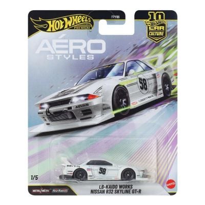 Метална количка, Hot Wheels Premium, Car Culture, Aero Styles, LB-Kaido Works Nissan R32 Skyline GT-R, JKF05