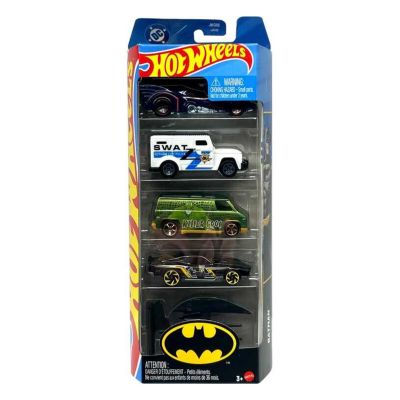 Комплект 5 колички Hot Wheels, Batman, JKG08