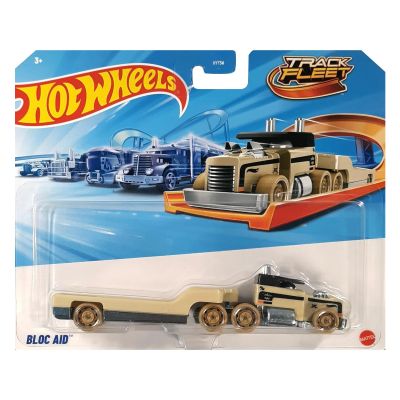 Комплект камион с ремарке, Hot Wheels, Track Fleet, Bloc Aid, JKP32