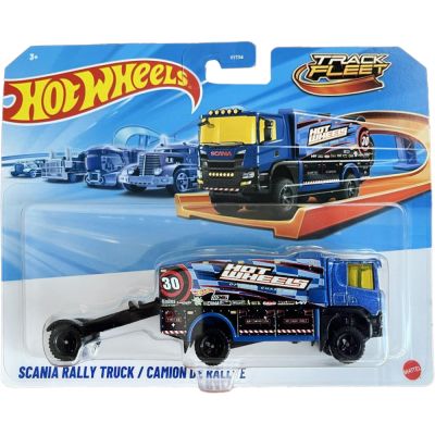 Комплект камион с ремарке, Hot Wheels, Track Fleet, Scania Rally Truck, JMK06