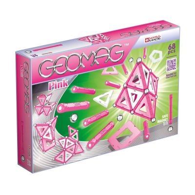 Игра с магнитна конструкция Geomag Pink, 68 части