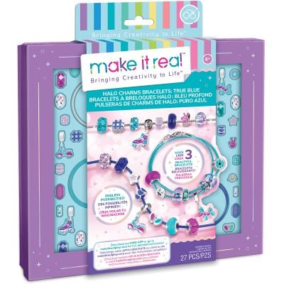 Комплект гривни Make It Real, Infinity colors, Син, 27 части