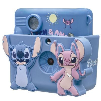 Фотоапарат за моментни снимки със силиконов калъф, Lexibook, Starcam, Disney Stitch