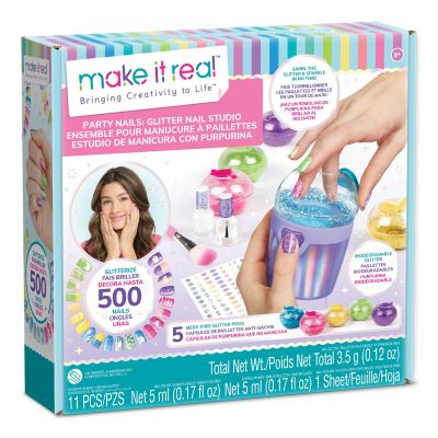 Комплект за маникюр с блясък, Make It Real, Party Nails, 11 части