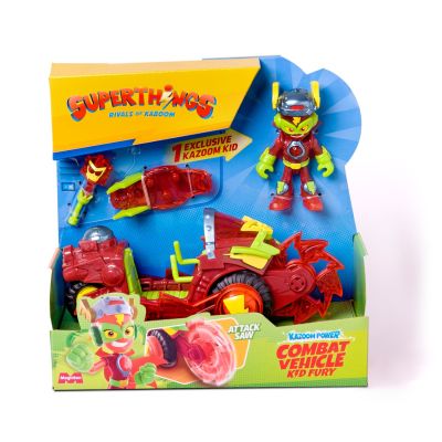 Комплект превозно средство с фигурка Superthings, Kazoom Power, Kid Kazoom