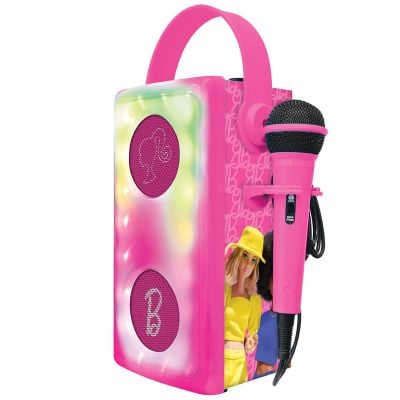 Безжична тонколона с микрофон и светлини, Lexibook, Barbie
