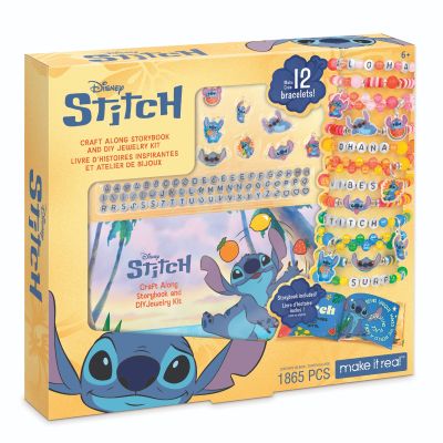 Комплект за изработка на бижута и книжка с приказки, Make It Real, Disney Stitch, 1865 части