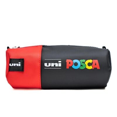 Оборудван моливник с 16 маркера, Posca Uni, Черно-Червен